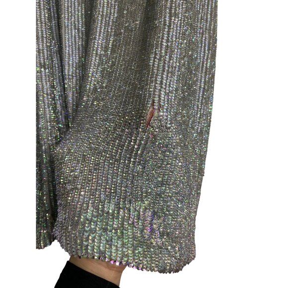 **NWT (flaw) Retrofete Denisa Sequin V-Neck Sleeveless Cocktail Dress-sz Medium - Picture 5 of 16